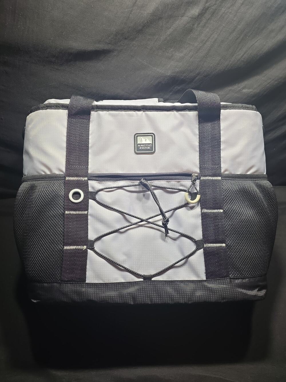 Arctic Zone Soft-Sided Cooler Tote Bag Gray/Black Wipe Clean w/ Ice Wall